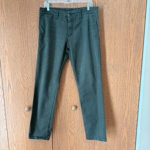 Carhartt WIP Green Sid Pant Slim Fit Size 34x32